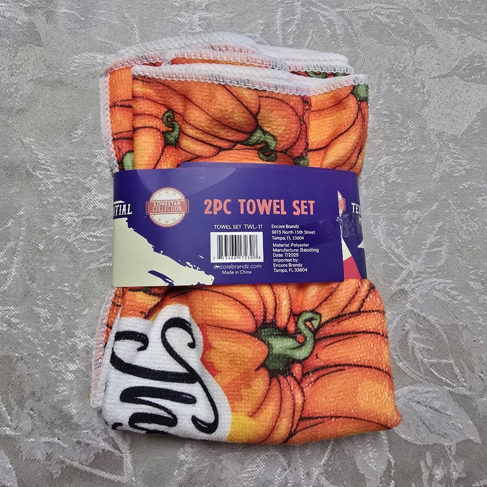 Lonestar Collection Texas Essentials Thanksgiving 2Pc Kitchen Towel Set Grateful